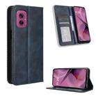 For Motorola Moto G55 5G Magnetic Buckle Retro Texture Leather Phone Case(Blue) - 1