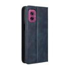 For Motorola Moto G55 5G Magnetic Buckle Retro Texture Leather Phone Case(Blue) - 3