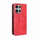 For Motorola Moto G75 5G Magnetic Buckle Retro Texture Leather Phone Case(Red) - 3