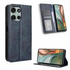 For Motorola Moto G75 5G Magnetic Buckle Retro Texture Leather Phone Case(Blue) - 1