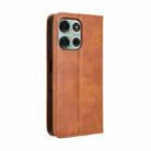 For Motorola Moto G75 5G Magnetic Buckle Retro Texture Leather Phone Case(Brown) - 3