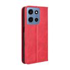 For Motorola Moto G Play 2025 Magnetic Buckle Retro Texture Leather Phone Case(Red) - 3