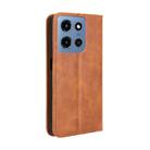 For Motorola Moto G Play 2025 Magnetic Buckle Retro Texture Leather Phone Case(Brown) - 3