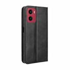 For Motorola Moto G05 4G / E15 4G Magnetic Buckle Retro Texture Leather Phone Case(Black) - 3