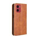 For Motorola Moto G05 4G / E15 4G Magnetic Buckle Retro Texture Leather Phone Case(Brown) - 3