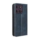 For Motorola Edge 60 Pro Magnetic Buckle Retro Texture Leather Phone Case(Blue) - 3