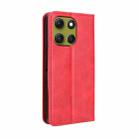 For Motorola Moto G86 5G Magnetic Buckle Retro Texture Leather Phone Case(Red) - 3