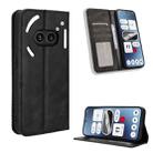 For Nothing Phone 2a Magnetic Buckle Retro Texture Leather Phone Case(Black) - 1