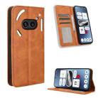 For Nothing Phone 2a Magnetic Buckle Retro Texture Leather Phone Case(Brown) - 1