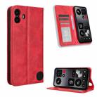 For Nothing CMF Phone 1 Magnetic Buckle Retro Texture Leather Phone Case(Red) - 1