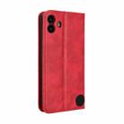 For Nothing CMF Phone 1 Magnetic Buckle Retro Texture Leather Phone Case(Red) - 3