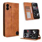 For Nothing CMF Phone 1 Magnetic Buckle Retro Texture Leather Phone Case(Brown) - 1