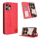 For Nothing CMF Phone 2 Pro Magnetic Buckle Retro Texture Leather Phone Case(Red) - 1