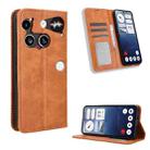 For Nothing Phone 3 Magnetic Buckle Retro Texture Leather Phone Case(Brown) - 1