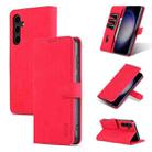 For Samsung Galaxy S23 FE 5G AZNS Skin Feel Calf Texture Flip Leather Phone Case(Red) - 1