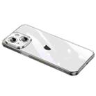 For iPhone 15 Plus SULADA TPU Frame + Tempered Glass Transparent Phone Case(Black) - 1