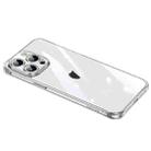 For iPhone 15 Pro SULADA TPU Frame + Tempered Glass Transparent Phone Case(White) - 1