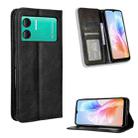 For Doogee X98 Magnetic Buckle Retro Texture Leather Phone Case(Black) - 1