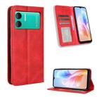 For Doogee X98 Magnetic Buckle Retro Texture Leather Phone Case(Red) - 1