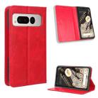 For Google Pixel Fold Magnetic Buckle Retro Texture Leather Phone Case(Red) - 1