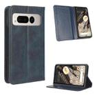 For Google Pixel Fold Magnetic Buckle Retro Texture Leather Phone Case(Blue) - 1