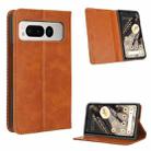 For Google Pixel Fold Magnetic Buckle Retro Texture Leather Phone Case(Brown) - 1