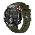 HT17 1.46 inch Round Screen Bluetooth Smart Watch, Support Health Monitoring & 100+ Sports Modes(Green) - 1