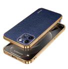 For iPhone 15 Pro Max SULADA TPU + Litchi Texture Leather Phone Case(Blue) - 1