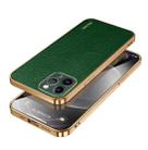 For iPhone 15 Pro SULADA TPU + Litchi Texture Leather Phone Case(Green) - 1