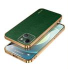 For iPhone 15 Plus SULADA TPU + Litchi Texture Leather Phone Case(Green) - 1