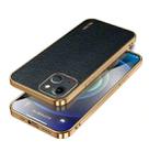 For iPhone 15 Plus SULADA TPU + Litchi Texture Leather Phone Case(Black) - 1