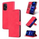 For Xiaomi Poco F5/Redmi Note 12 Turbo AZNS Skin Feel Calf Texture Flip Leather Phone Case(Red) - 1