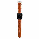 For Apple Watch Series 7 45mm / 6 & SE & 5 & 4 44mm / 3 & 2 & 1 42mm Crocodile Texture Leather Wrist Strap(Brown) - 4