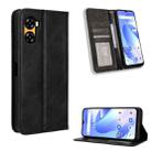 For Umidigi G3 / G3 Max / G3 Plus Magnetic Buckle Retro Texture Leather Phone Case(Black) - 1