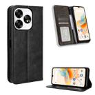 For Umidigi A15 / A15C Magnetic Buckle Retro Texture Leather Phone Case(Black) - 1