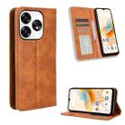 For Umidigi A15 / A15C Magnetic Buckle Retro Texture Leather Phone Case(Brown) - 1