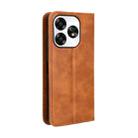 For Umidigi A15 / A15C Magnetic Buckle Retro Texture Leather Phone Case(Brown) - 3