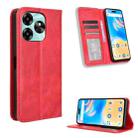 For Umidigi G6 5G Magnetic Buckle Retro Texture Leather Phone Case(Red) - 1