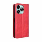 For Umidigi G6 5G Magnetic Buckle Retro Texture Leather Phone Case(Red) - 3