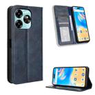 For Umidigi G6 5G Magnetic Buckle Retro Texture Leather Phone Case(Blue) - 1