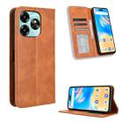 For Umidigi G6 5G Magnetic Buckle Retro Texture Leather Phone Case(Brown) - 1