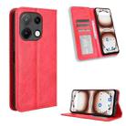 For Umidigi Note 100 / Note 100A Magnetic Buckle Retro Texture Leather Phone Case(Red) - 1