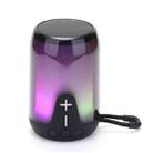 T&G TG-652 Portable RGB Light Transparent Bluetooth Speaker(Black) - 1