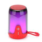 T&G TG-652 Portable RGB Light Transparent Bluetooth Speaker(Red) - 1