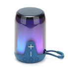 T&G TG-652 Portable RGB Light Transparent Bluetooth Speaker(Blue) - 1