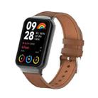 For Xiaomi Mi Band 8 Pro 18mm Microfiber Sewing Leather Watch Band(Brown) - 1