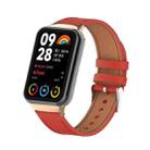 For Xiaomi Mi Band 8 Pro 18mm Microfiber Sewing Leather Watch Band(Red) - 1