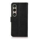 For Sony Xperia 1 VI KHAZNEH Side-Magnetic Litchi Genuine Leather RFID Case(Black) - 3