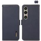 For Sony Xperia 1 VI KHAZNEH Side-Magnetic Litchi Genuine Leather RFID Case(Blue) - 1