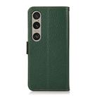 For Sony Xperia 1 VI KHAZNEH Side-Magnetic Litchi Genuine Leather RFID Case(Green) - 3